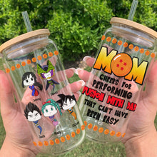 Load image into Gallery viewer, Personalized Anime Mom Glass Can - Mother&#39;s Day Gift Glass Can PopCulturePrints
