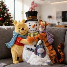 Load image into Gallery viewer, ‘Hug me tight this winter!’ - Beloved Snowman Shaped Pillow - Personalized Custom Gift for Kids &amp; Cuteness Lovers Pillow PopCulturePrints
