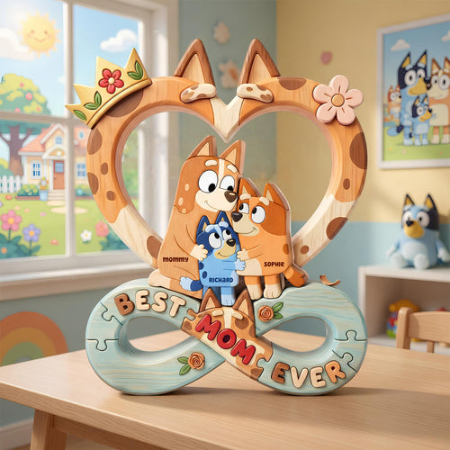 Best Mom Ever: A Heartwarming Puzzle Acrylic Plaque - Personalized Gift for Moms and Grandmas Shaped Plaques PopCulturePrints