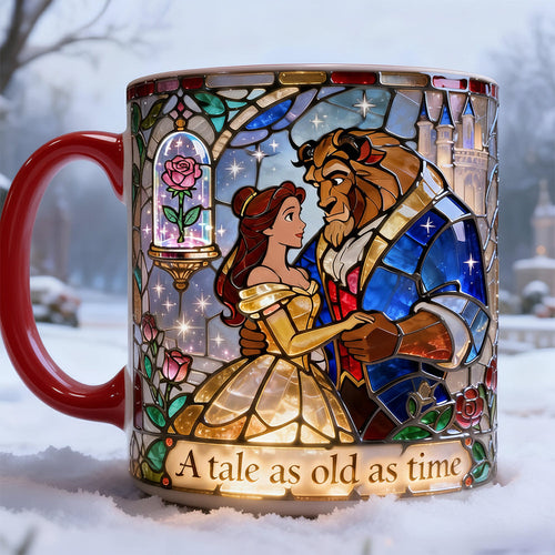 A Tale as Old as Time - Romantic Fairy Tales Accent Mug - Personalized Gift for Couples Coffee Mug PopCulturePrints