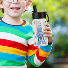 Load image into Gallery viewer, Personalized Kids Water Bottle - Cute Bear Design with Positive Affirmations
