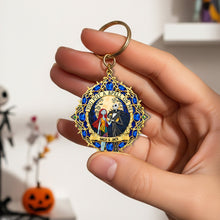 Load image into Gallery viewer, You Put A Spell On Me - Gothic Skeleton Couple Keychain | Personalized Gift for Couples Keychains PopCulturePrints
