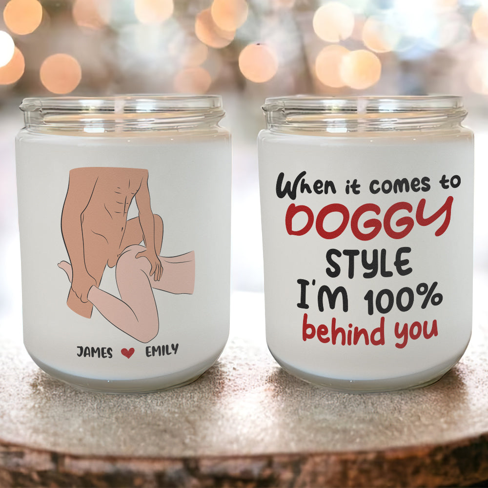 Personalized Doggy Style Scented Candle for Couples Scented Candle PopCulturePrints