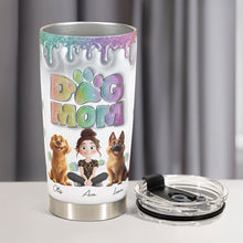 Load image into Gallery viewer, “Paw-sitively Pawesome!” - Lovely Dog Mom Cartoon Personalized Tumbler Cup - Custom Gift for Dog Lovers and Pet Moms Tumbler Cup PopCulturePrints
