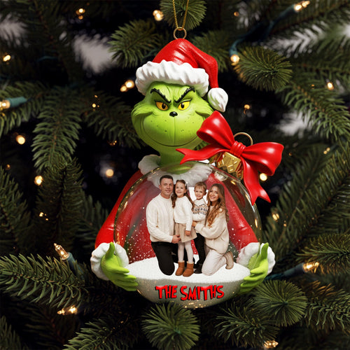 Celebrate Christmas with Family - Custom Photo Acrylic Ornament Ornament PopCulturePrints