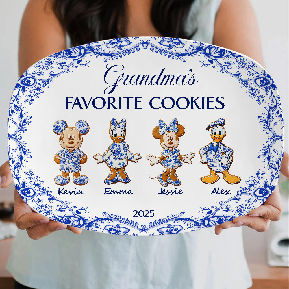 “Grandma's Favorite Cookies” - Personalized Resin Plate for Grandma - Unique Holiday Gift Plates PopCulturePrints