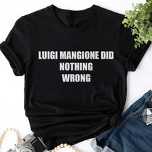 Load image into Gallery viewer, Luigi Mangione Supporter Tee - Bold Statement Shirt
