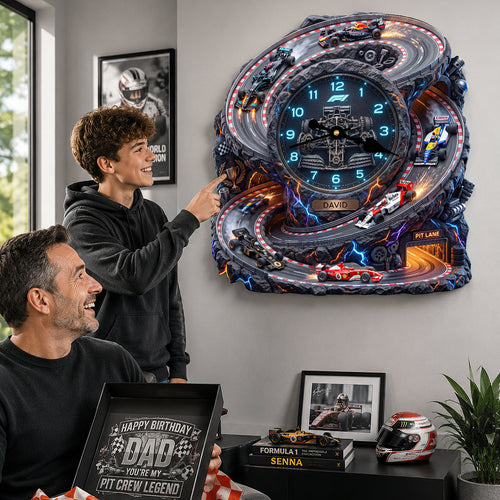 Rev Up Your Space! Personalized Hairpin Turn Wall Hanging Clock for Speed Lovers Hanging Wall Clock PopCulturePrints