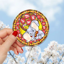 Load image into Gallery viewer, Personalized Christmas Suncatcher Ornament - Elephant Cartoon Design
