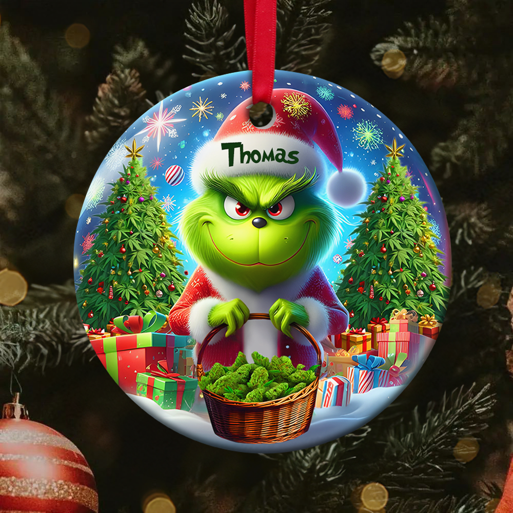 Personalized 420 Christmas Ornament for Weed Enthusiasts Ornament PopCulturePrints