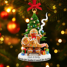 Load image into Gallery viewer, Smoking Gingerbreads - Personalized Funny Christmas Ornament for Couples Ornament PopCulturePrints
