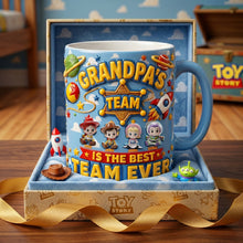 Load image into Gallery viewer, Daddy's Team is the Best Team Ever - Personalized Accent Mug for Dads &amp; Grandpas Coffee Mug PopCulturePrints

