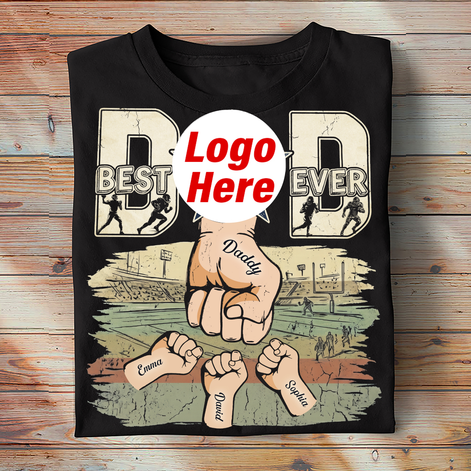 "Best Dad Ever" - Tactical Team Shirt - Personalized Gift for Sporty Dads, Perfect for Father's Day Shirts PopCulturePrints