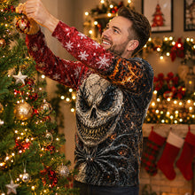 Load image into Gallery viewer, Embrace the Spooky Spirit - Custom Spooky Skull Holiday Shirt for Halloween Lovers
