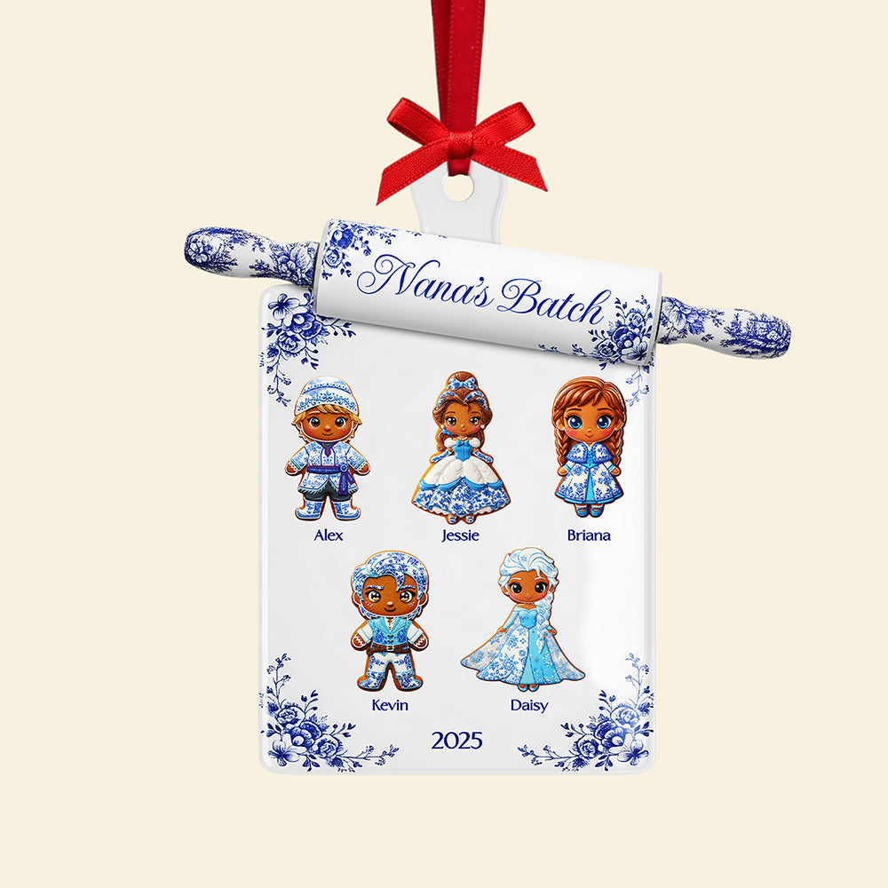 Personalized Grandma Toile de Jouy Christmas Ornament - A Heartfelt Gift for Your Beloved Grandma Ornament PopCulturePrints