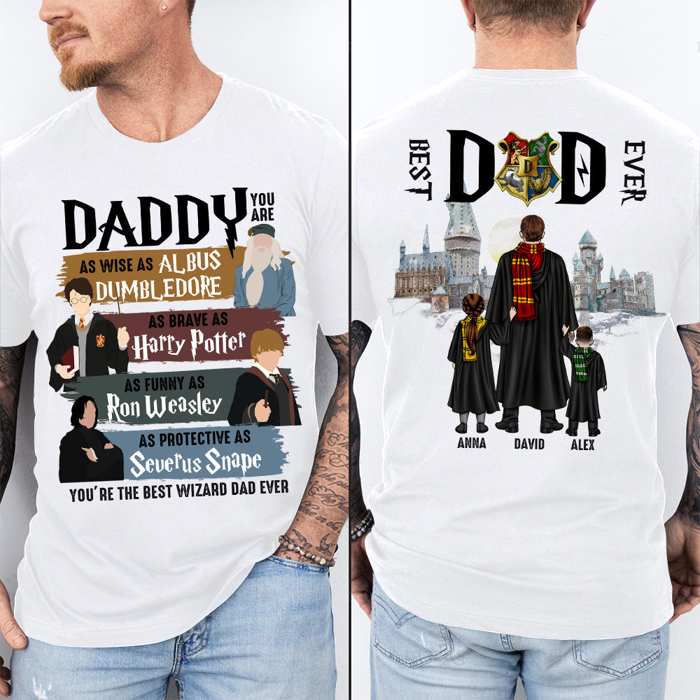 Personalized 'Best Dad Ever' Harry Potter Themed T-Shirt