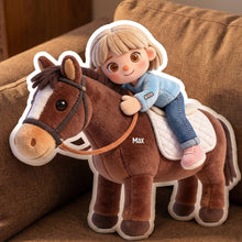 Load image into Gallery viewer, Ride Into Happiness - Horse Riding Pillow - Custom Photo Gifts for Horse Lovers Pillow PopCulturePrints
