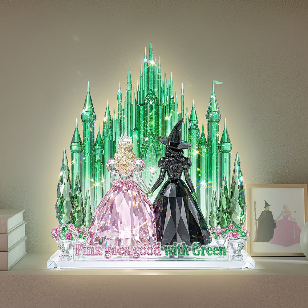 "Pink Goes Good with Green" - Fantasy Castle Light Box Personalized Gift Light Box PopCulturePrints