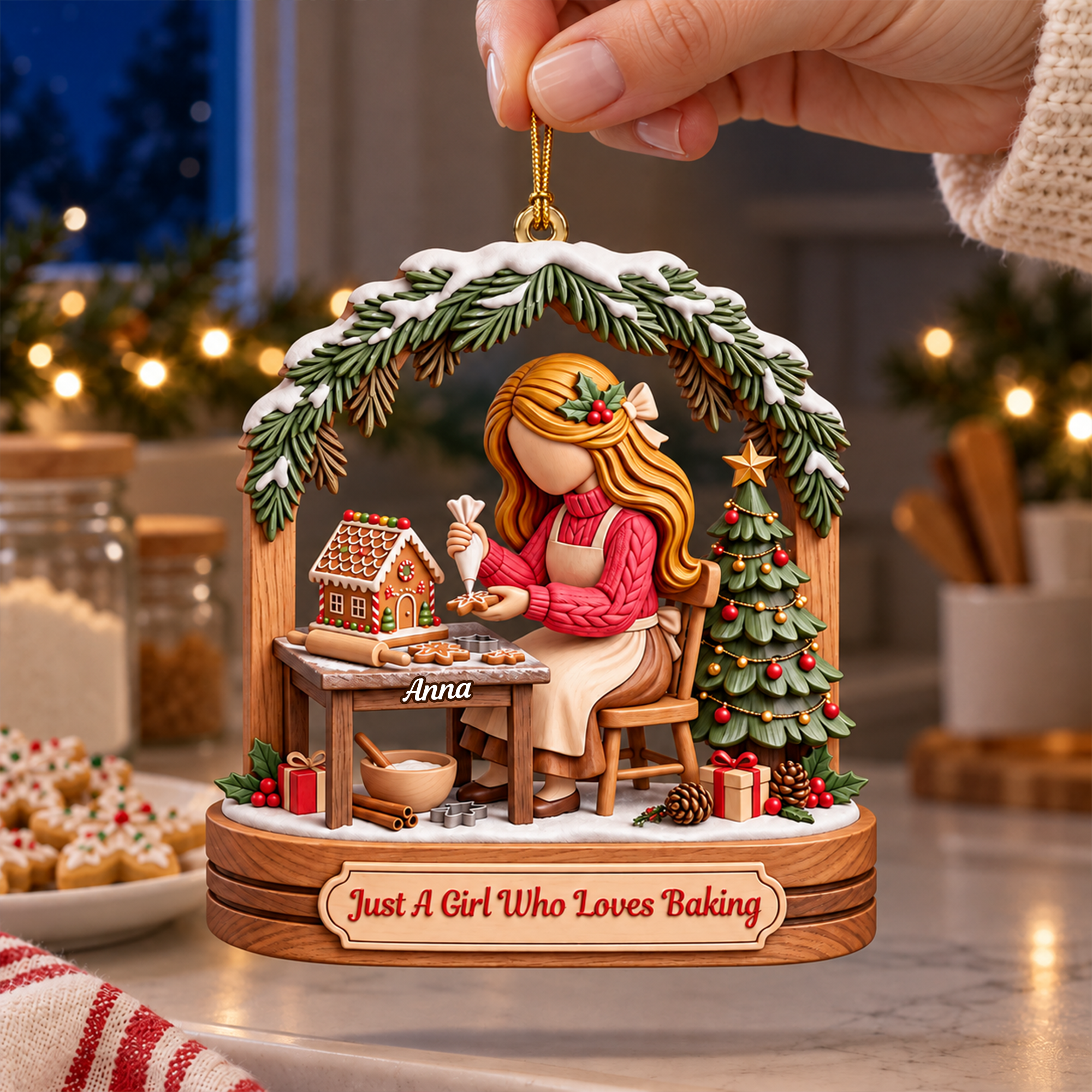 Just A Girl Who Loves Baking - Personalized Christmas Ornament for Baking Enthusiasts