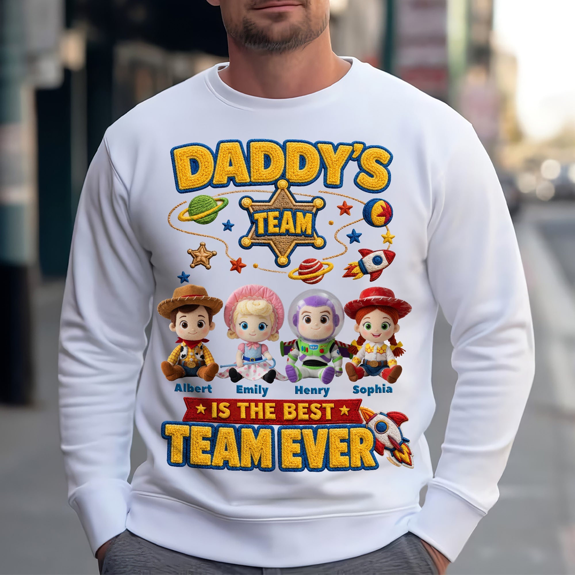 “Daddy’s Team is the Best Team Ever” - Personalized Shirt for Dad & Grandpa Shirts PopCulturePrints
