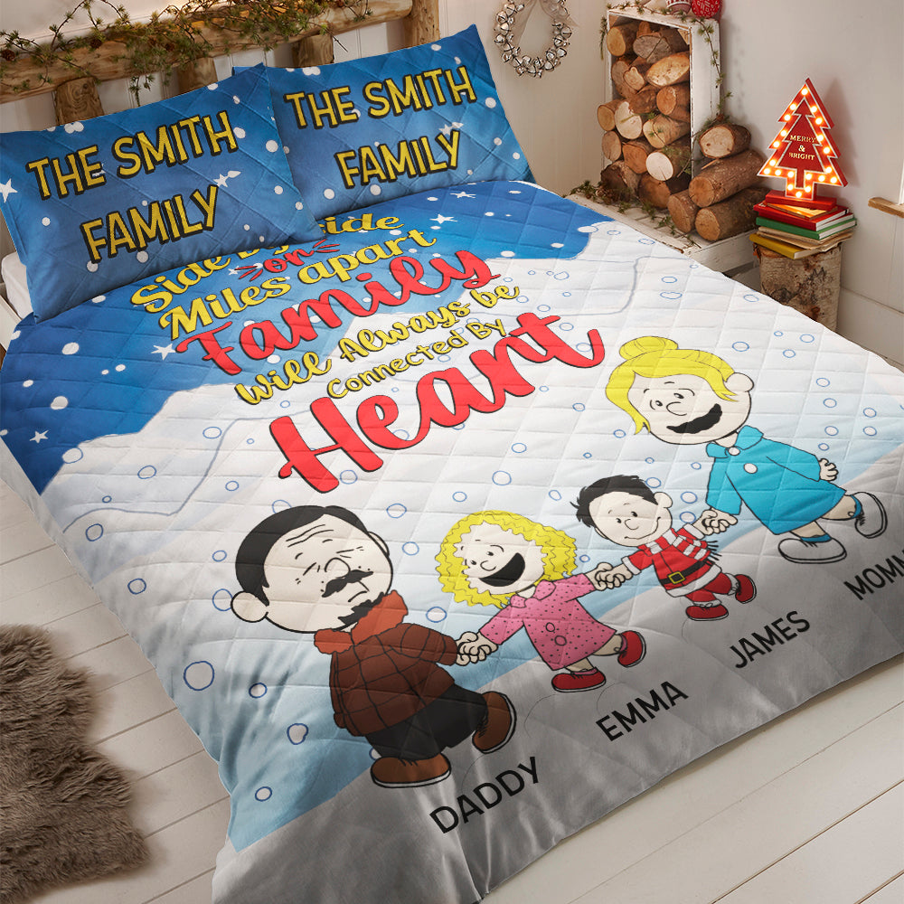 Personalized Family Bedding Set - Side By Side Or Miles Apart