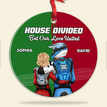 Load image into Gallery viewer, Custom Motocross Couple Ornament - Valentine&#39;s Day Gifts - Holiday Gift Ornament PopCulturePrints
