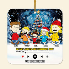 Load image into Gallery viewer, Personalized Family Christmas Acrylic Ornament - Cartoon Characters Around The Tree Ornament PopCulturePrints
