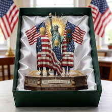 Load image into Gallery viewer, "Celebrate 250 Years of Freedom with Your Family!" - Custom Patriotic Family Plaque - Personalized Gift for Loved Ones Shaped Plaques PopCulturePrints
