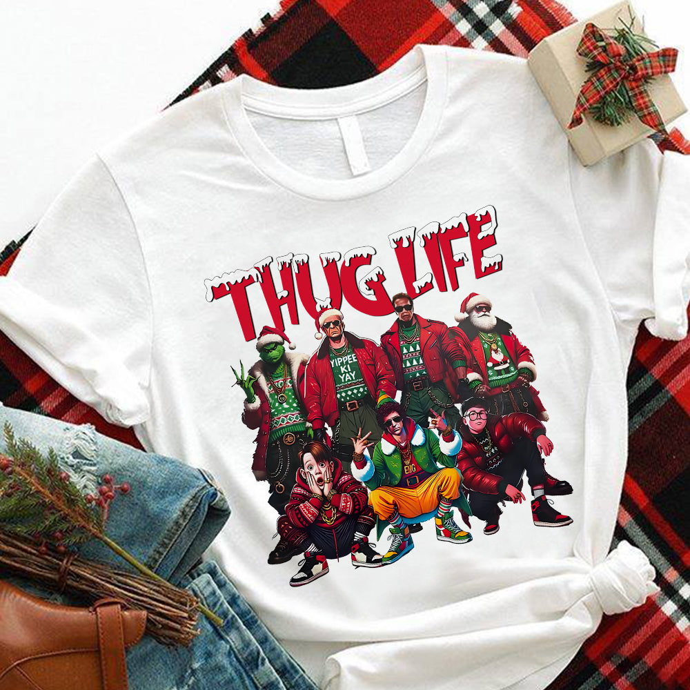 Christmas Comedy Movie Collage Sweatshirt - Thug Life Edition