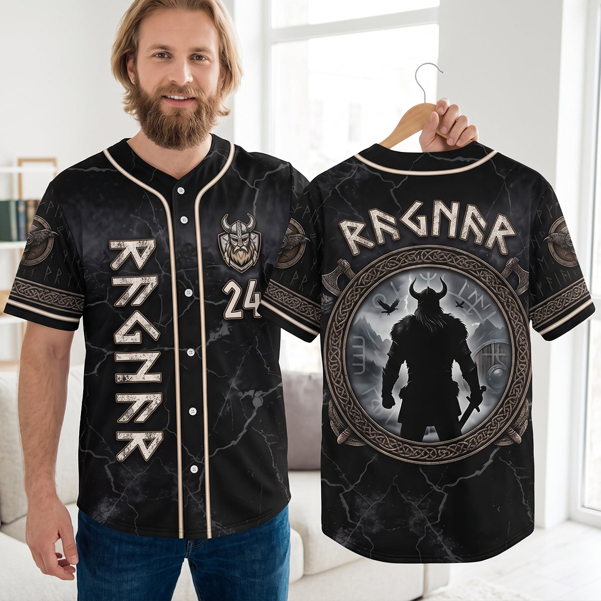 Viking Warrior Jersey Shirt - Personalized Gifts 05tytn150726 AOP Products PopCulturePrints