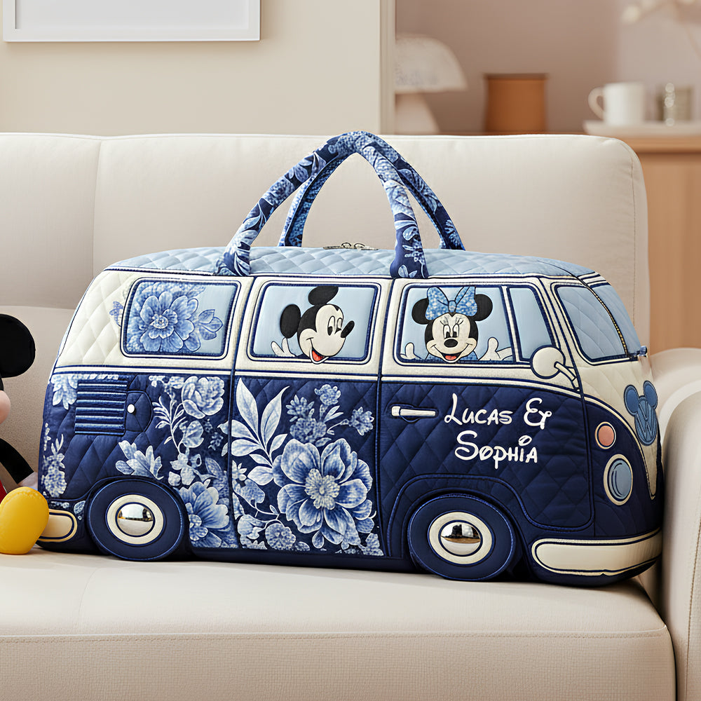 Love on the Go - Personalized Quilted Duffle Bag for Couples Quilted Duffle Bag PopCulturePrints