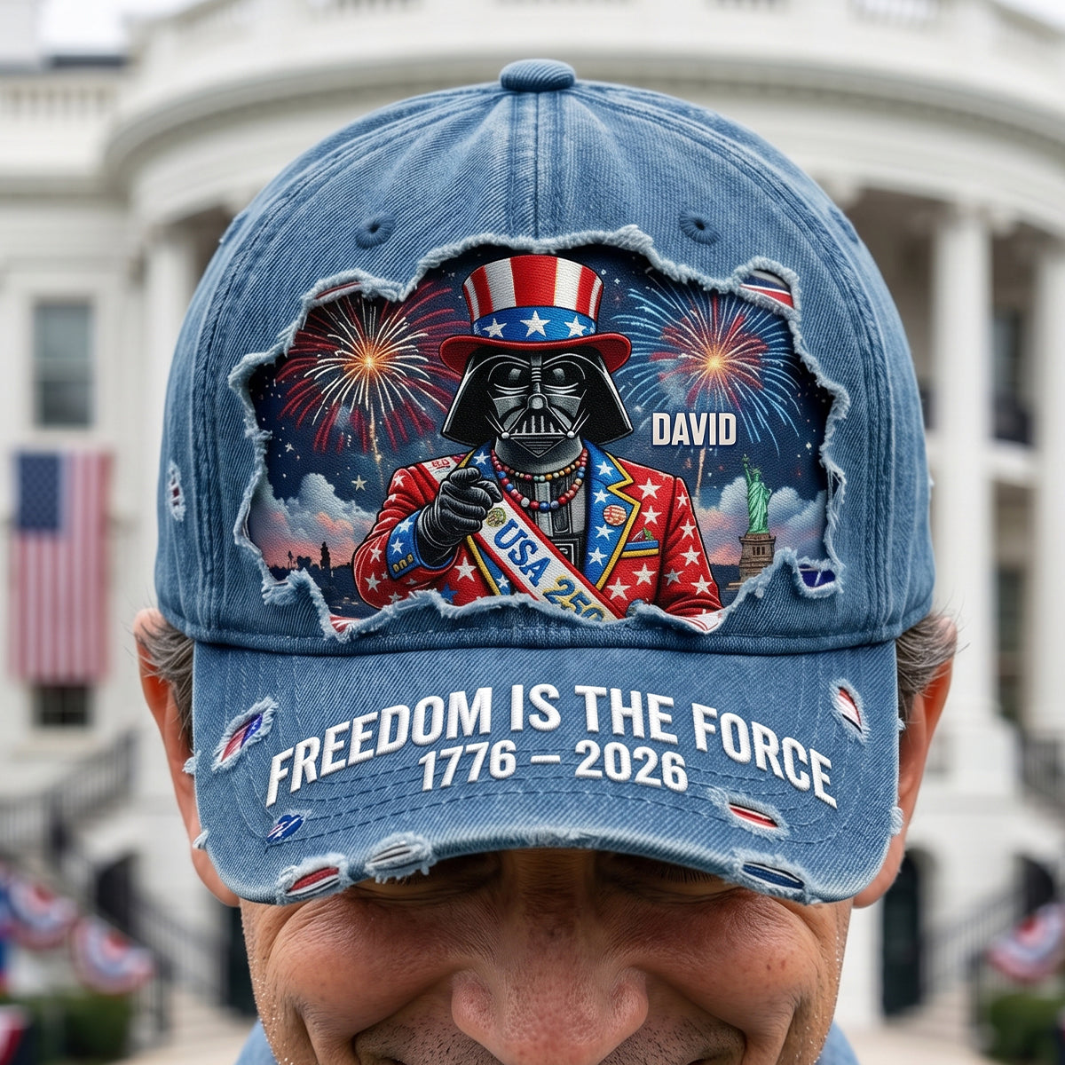 Celebrate Freedom: 250 Years Of Freedom Classic Cap - Personalized Gifts For Patriots Caps PopCulturePrints