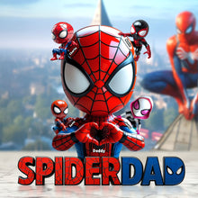 Load image into Gallery viewer, “With great power comes great responsibility” – Masked Hero Dad Plaque - Personalized Gifts for Dads and Grandpas Shaped Plaques PopCulturePrints
