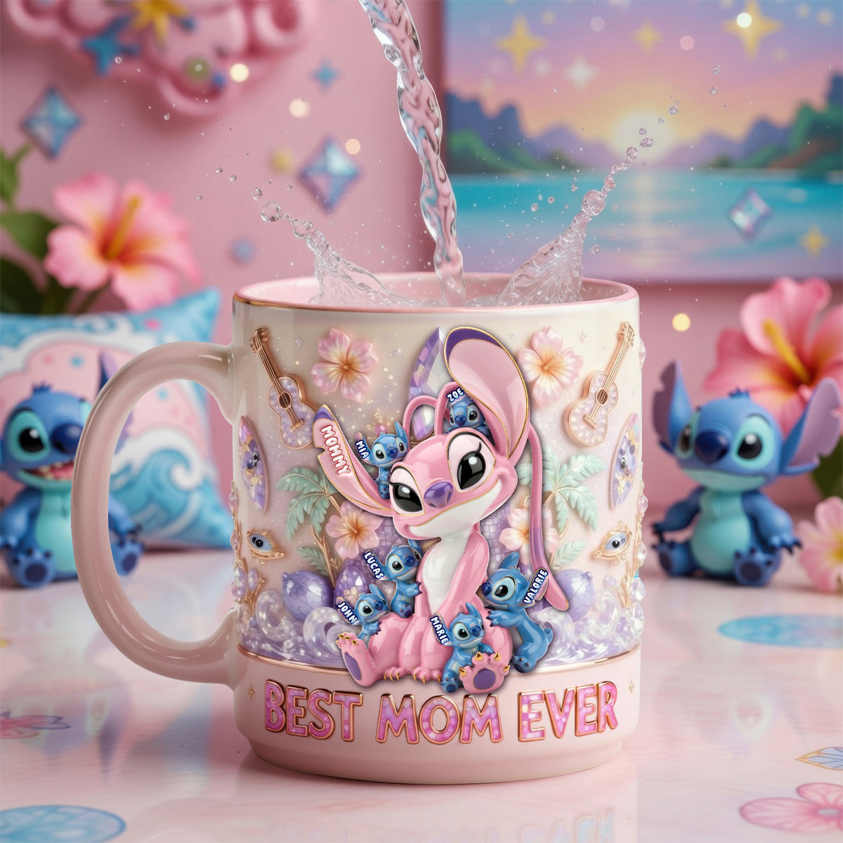 Best Mom Ever – Personalized Accent Mug for Moms and Grandmas Coffee Mug PopCulturePrints