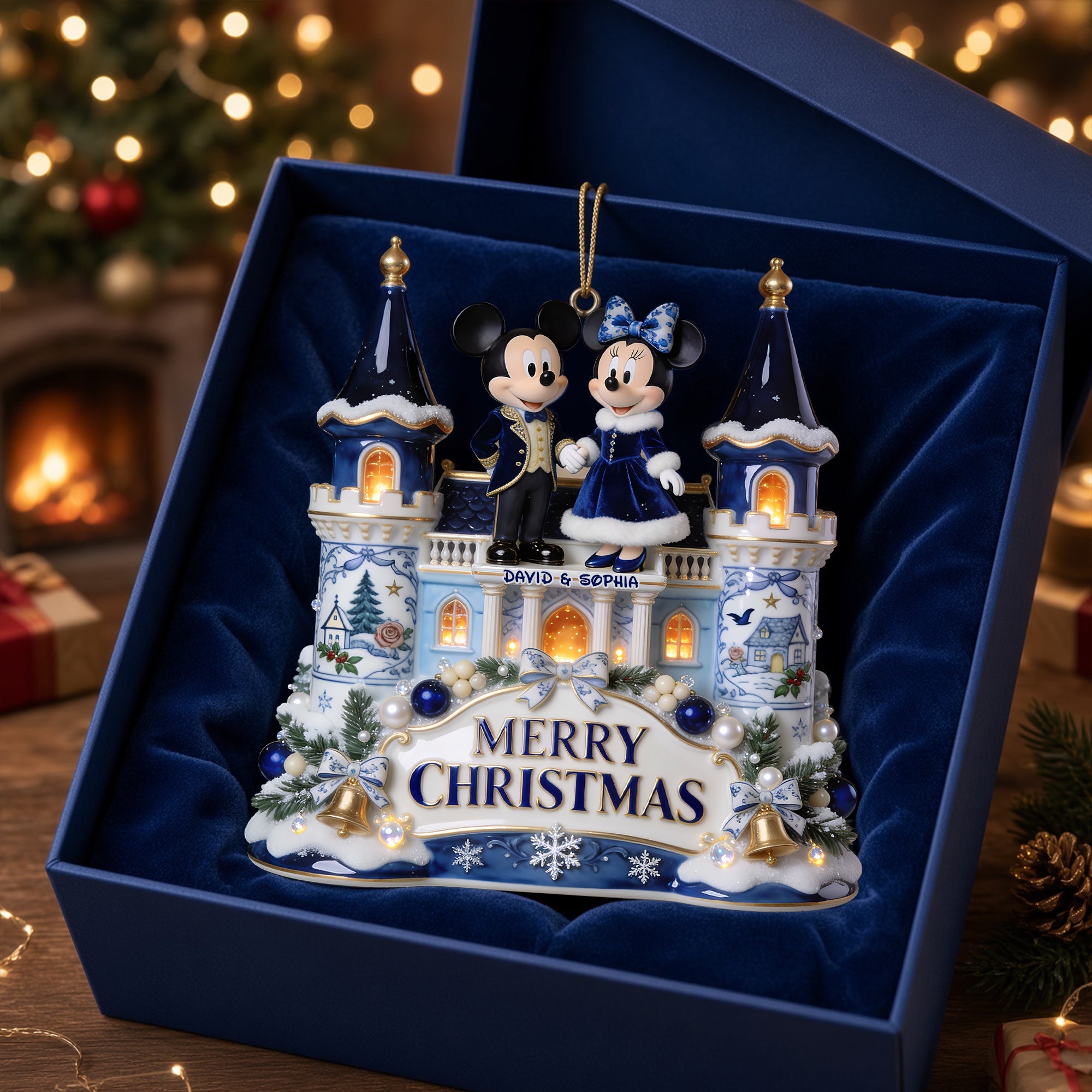 Merry Christmas with Love - Personalized Ornament for Couples