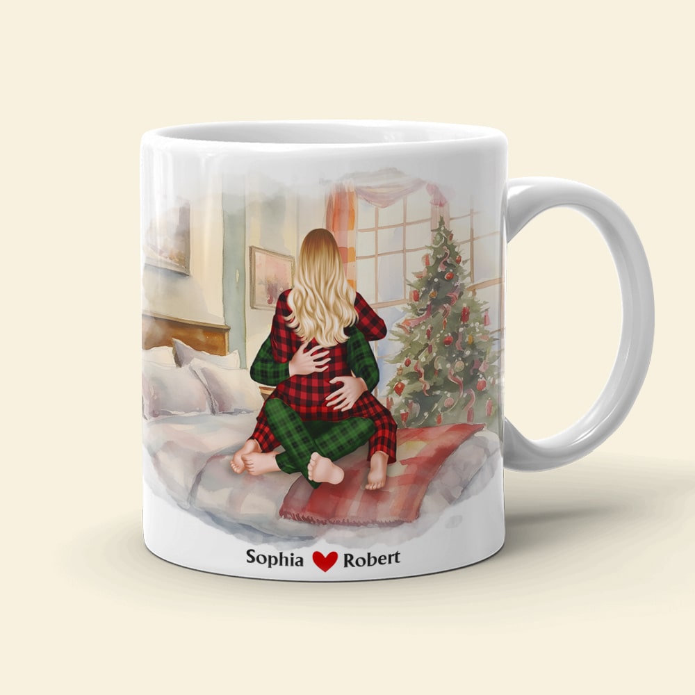 Personalized Christmas Couple Coffee Mug - I Love You Gift