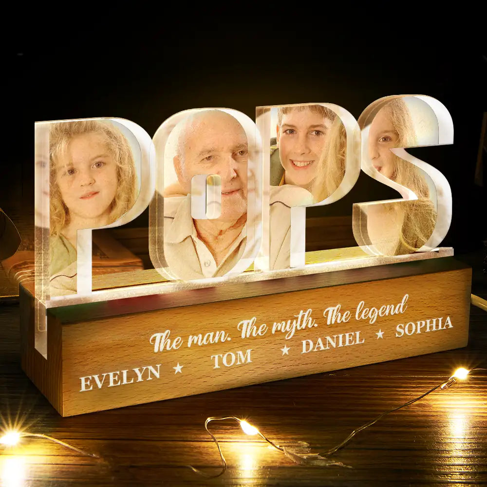 Thank You, Papa! Personalized Custom LED Light - Perfect Gift for Grandpa, Father's Day, Birthdays Custom Shaped LED Light PopCulturePrints