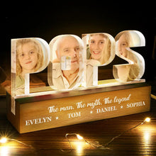 Load image into Gallery viewer, Thank You, Papa! Personalized Custom LED Light - Perfect Gift for Grandpa, Father&#39;s Day, Birthdays Custom Shaped LED Light PopCulturePrints
