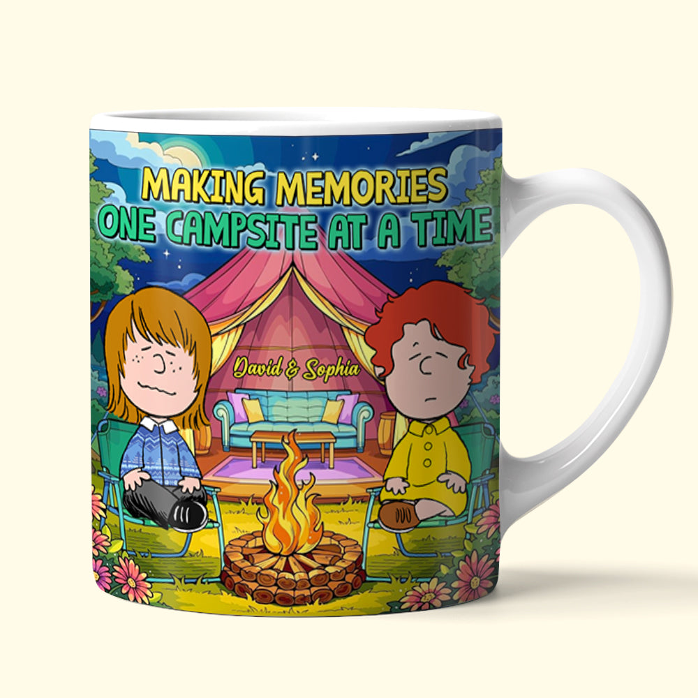 Personalized Camping Couples Coffee Mug - Making Memories Together Coffee Mug PopCulturePrints