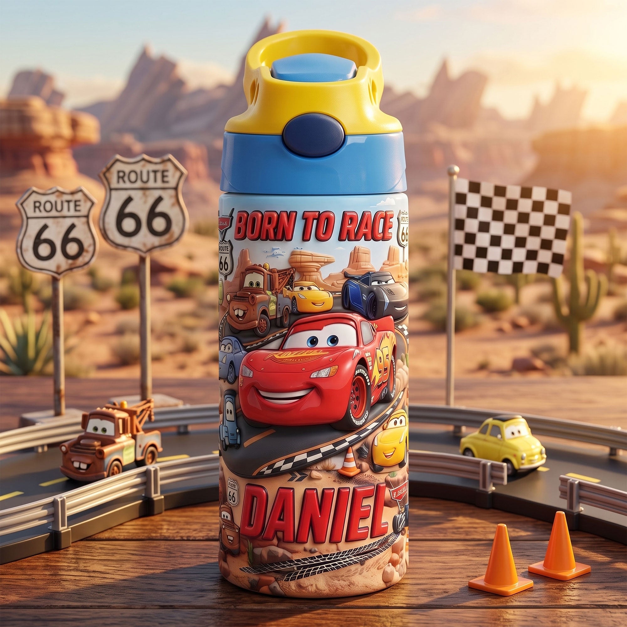 Born To Race - Personalized 12oz Kid Tumbler for Back To School