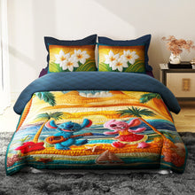 Load image into Gallery viewer, Tropical Beach Bliss: Personalized Couple Quilt Bedding Set Blanket PopCulturePrints
