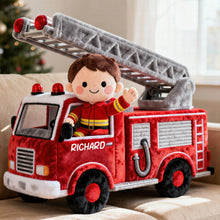 Load image into Gallery viewer, “Ignite Their Imagination!” Personalized Cute Firefighter Kid Pillow - Custom Gift for Kids Pillow PopCulturePrints
