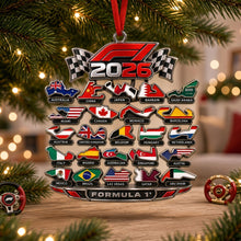Load image into Gallery viewer, Celebrate the Race with Our Legend Teams Race Track Acrylic Ornament - Personalized Christmas Gifts

