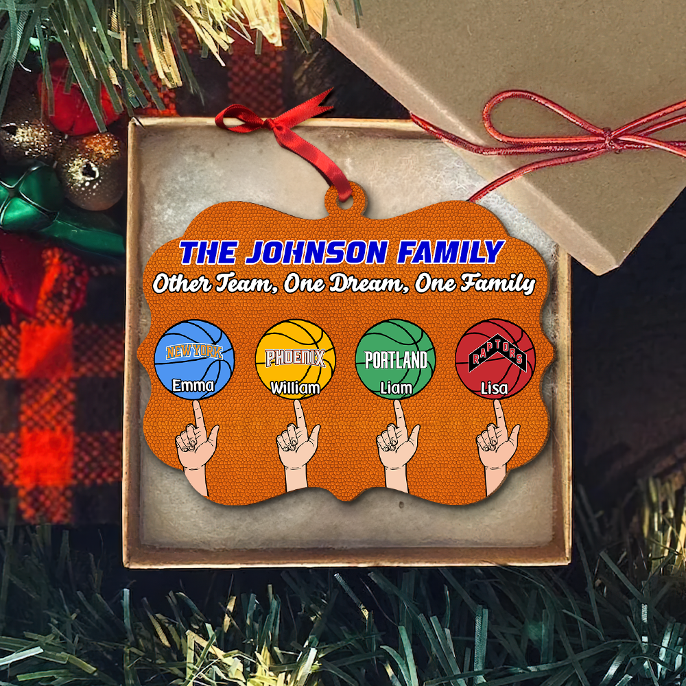 Custom Basketball Family Christmas Ornament Ornament PopCulturePrints
