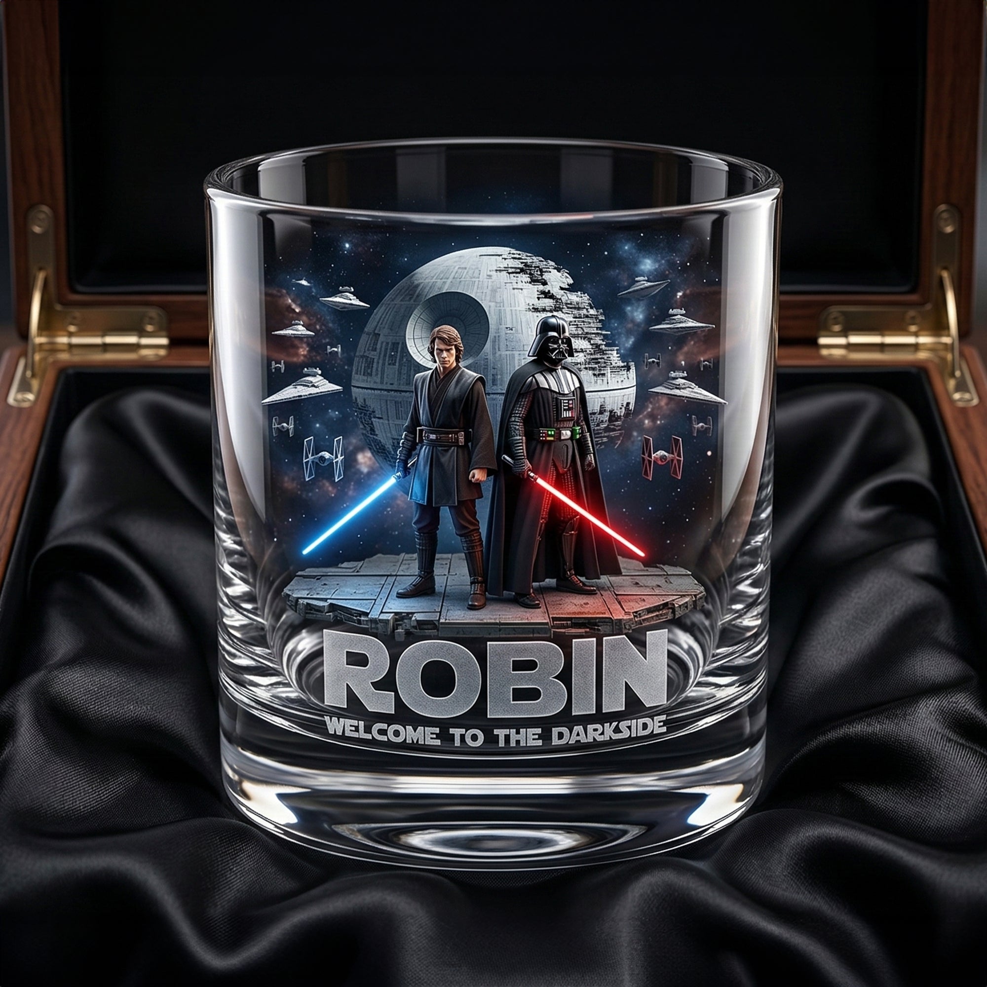 Engage in a Galactic Journey - Space Adventure Round Glass - Personalized Gifts for Sci-Fi Lovers Glass PopCulturePrints