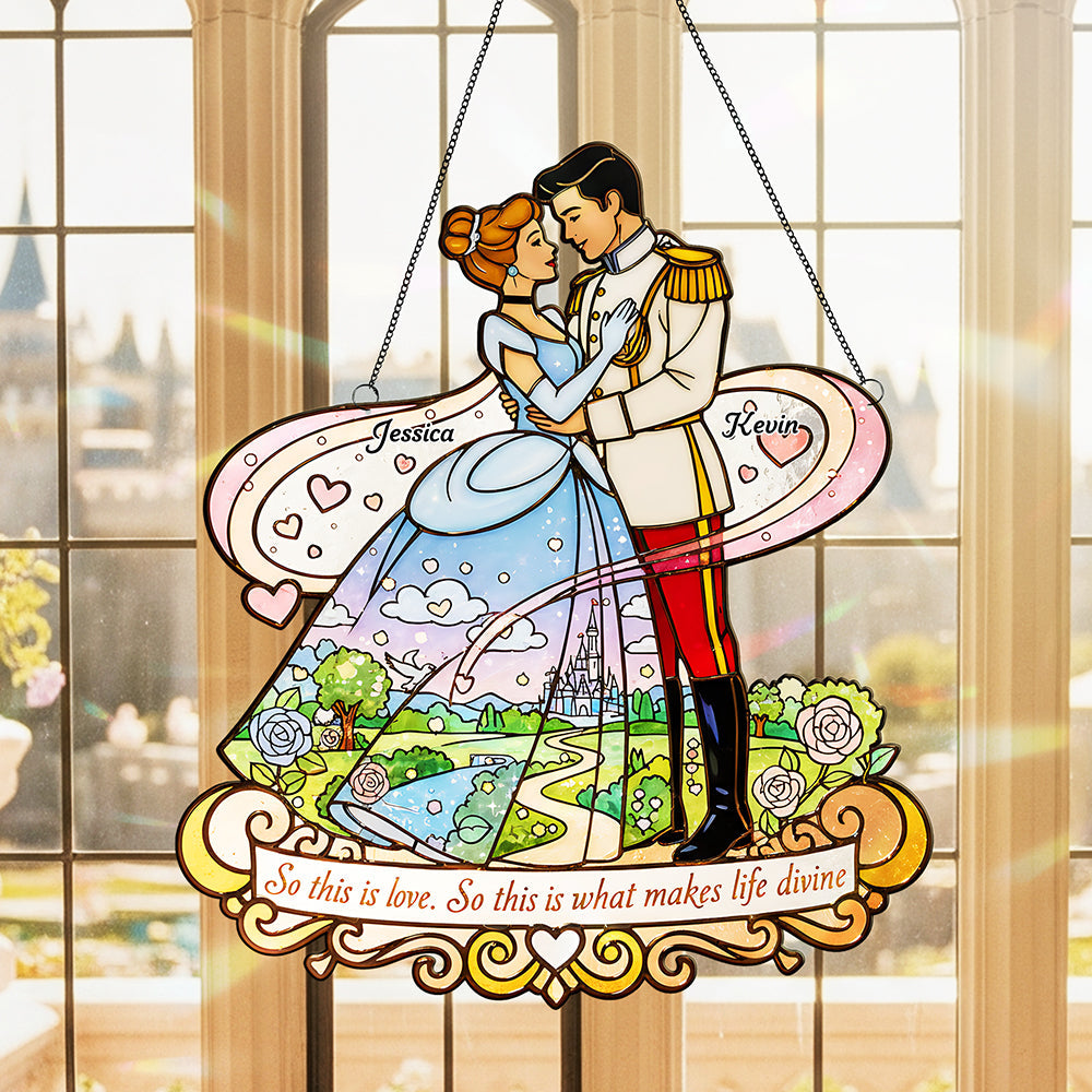 So This Is Love: Personalized Dancing Couple Suncatcher Ornament - Unique Gift for Couples Ornament PopCulturePrints