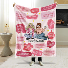 Load image into Gallery viewer, Personalized Besties Blanket - Fun Quotes for Friendship Blanket PopCulturePrints
