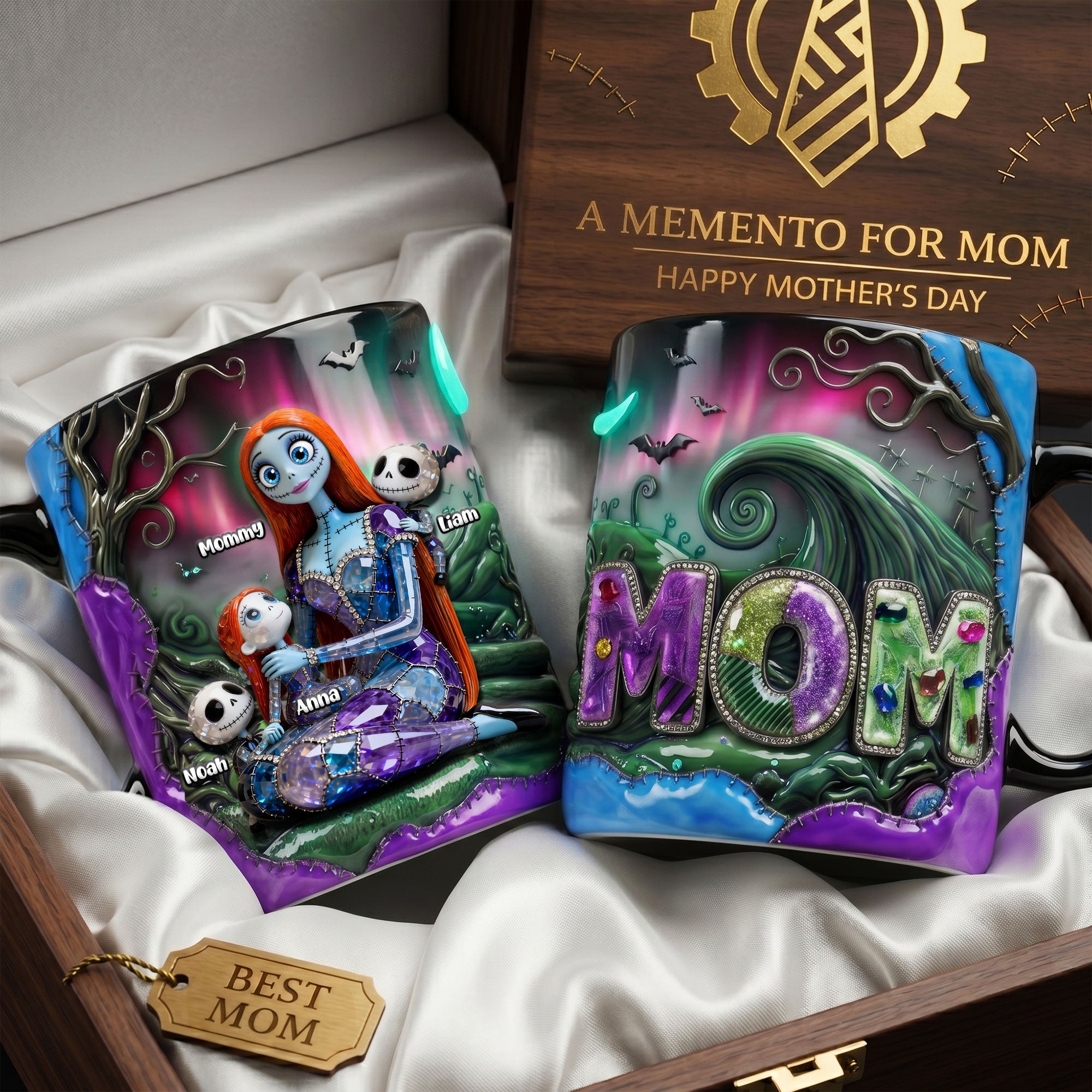 “Celebrate Spooky Moments with Love” - Personalized Accent Mug for Moms and Kids - Perfect Gift for Moms, Grandmas, and More Coffee Mug PopCulturePrints