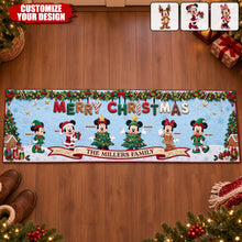 Load image into Gallery viewer, “Merry Christmas from The Millers Family!” – Personalized Christmas Runner Rug – Perfect Gift for Family &amp; Friends
