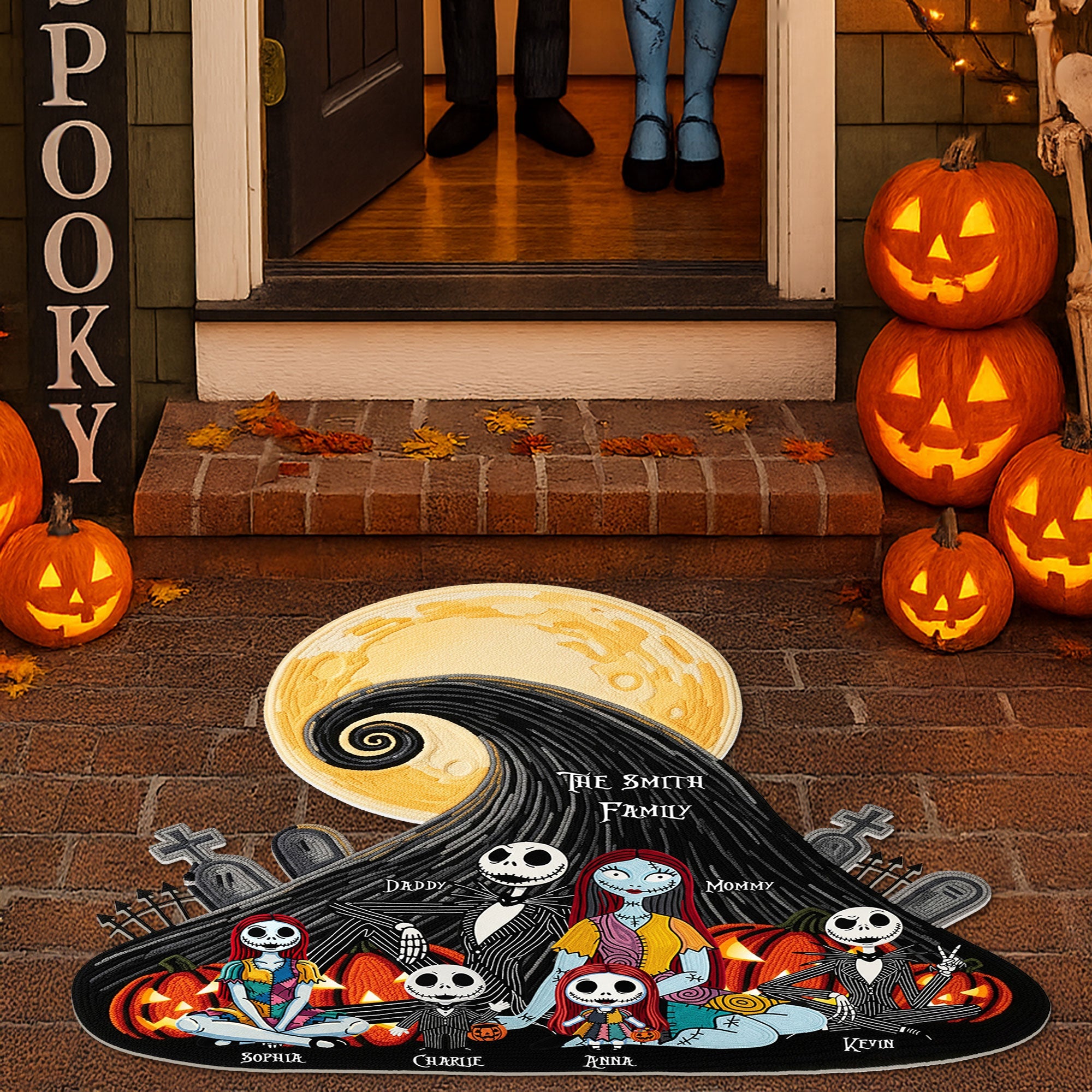 Bring Home the Spookiness - Horror Family Doormat, Personalized Gift for Every Family Member Doormat PopCulturePrints